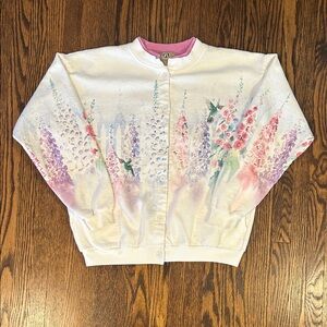 Vintage 90s Hummingbird Button Up Sweatshirt